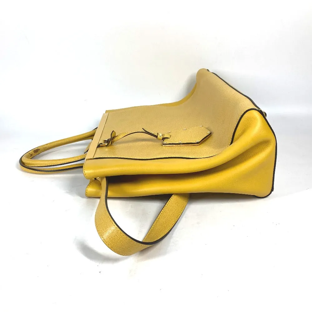 FENDI Handbag 8BH250 leather yellow Shoulder Bag Shoulder Bag Tote Bag To joule