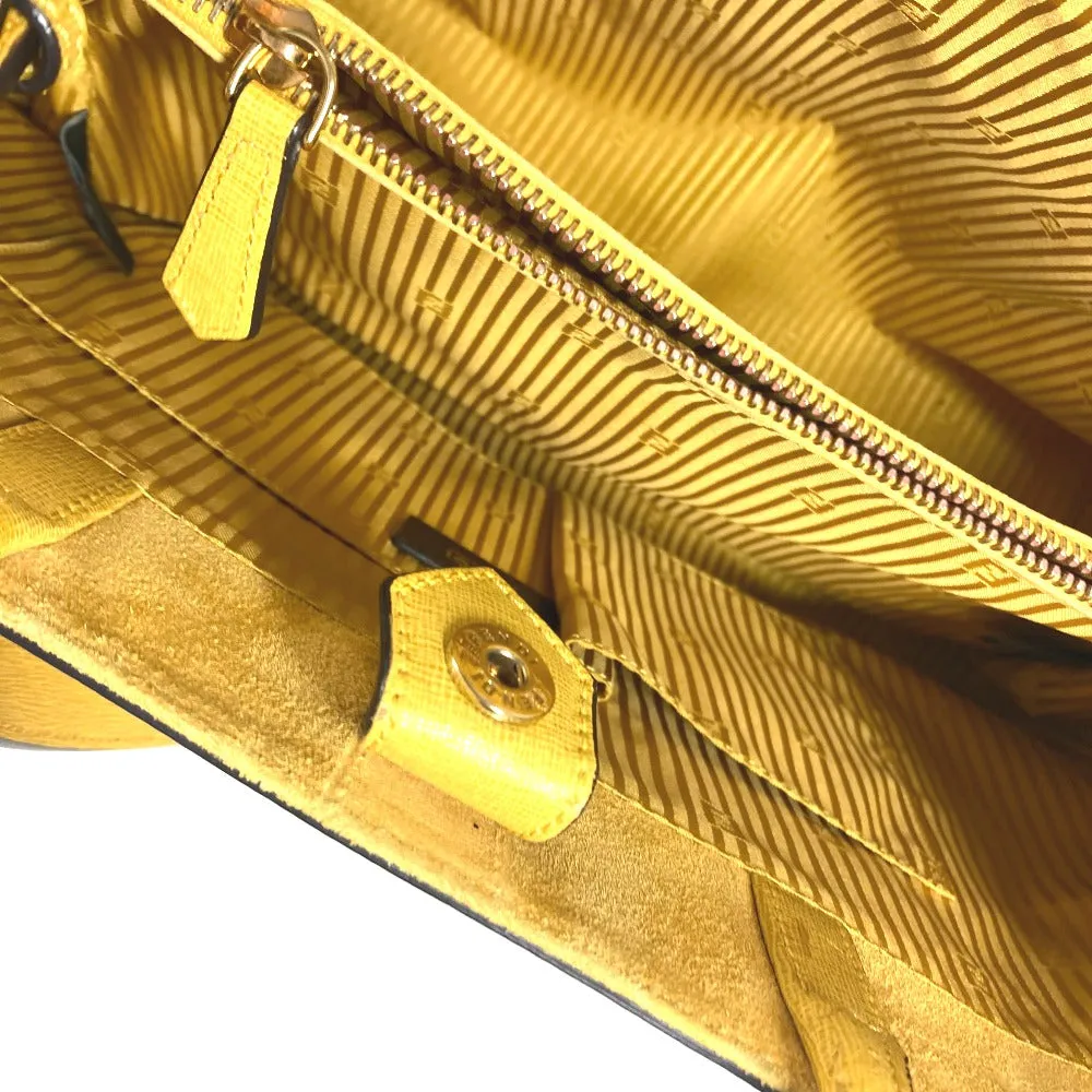 FENDI Handbag 8BH250 leather yellow Shoulder Bag Shoulder Bag Tote Bag To joule