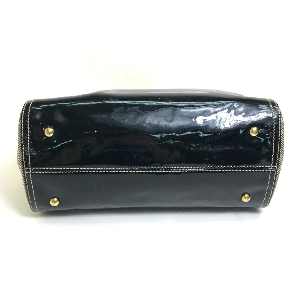 FENDI Handbag Canvas / patent leather Black type Enamel Crossbody Shoulder chameleon Women Used