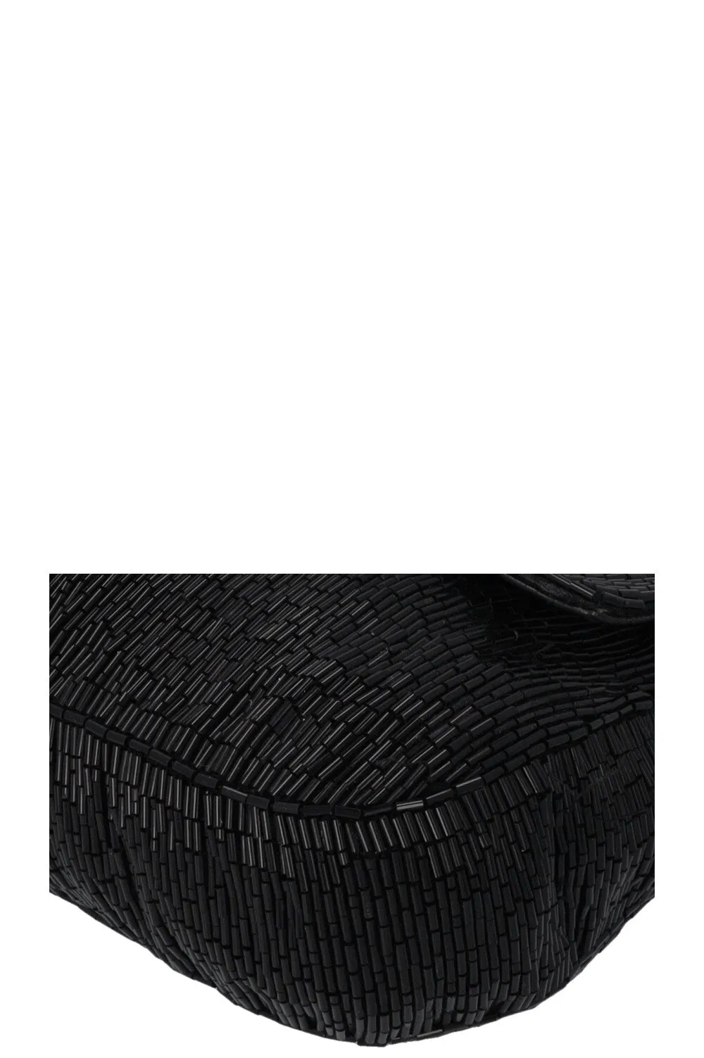 FENDI Sequin Baguette Shoulder Bag Black