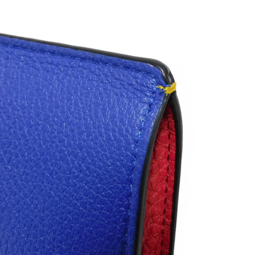 FENDI Shoulder Bag 7AS120 E1C  F1H8N Calf leather (embossed) Blue x Yellow x Red FF logo F is forever phone holder
