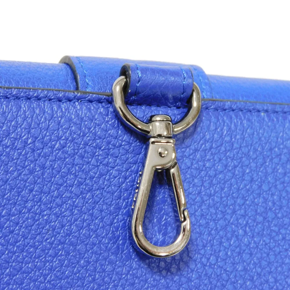 FENDI Shoulder Bag 7AS120 E1C  F1H8N Calf leather (embossed) Blue x Yellow x Red FF logo F is forever phone holder