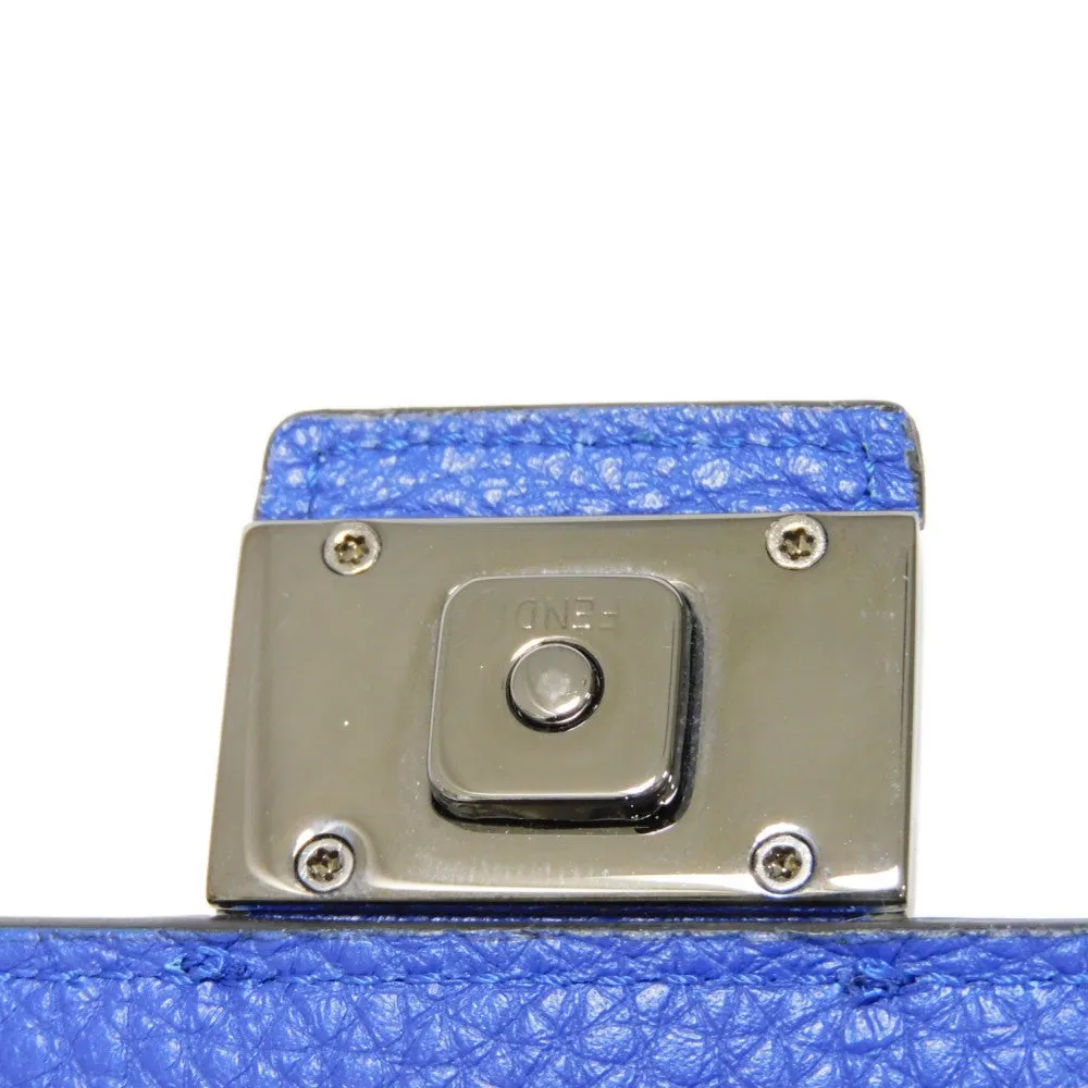 FENDI Shoulder Bag 7AS120 E1C  F1H8N Calf leather (embossed) Blue x Yellow x Red FF logo F is forever phone holder