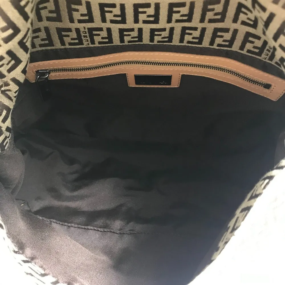 FENDI Shoulder Bag 8BR001 Canvas / leather beige Zucca FF pattern