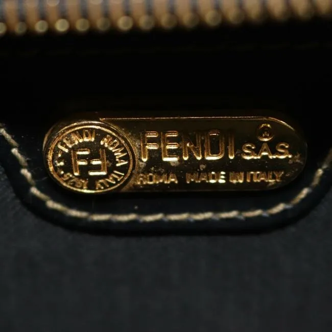 Fendi Shoulder Bag Canvasleather Bagshoulder Bagsatchel Pequin Stripebrown Coated Canvasleather Tote