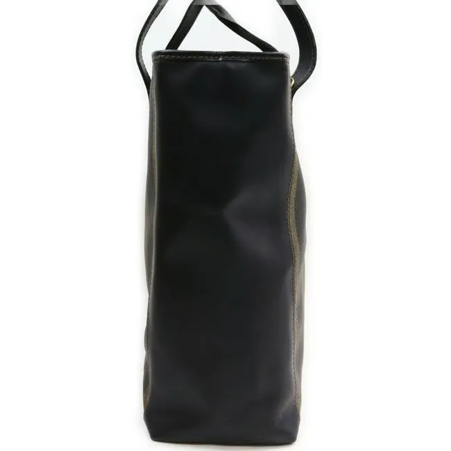 Fendi Shoulder Bag Canvasleather Bagshoulder Bagsatchel Pequin Stripebrown Coated Canvasleather Tote