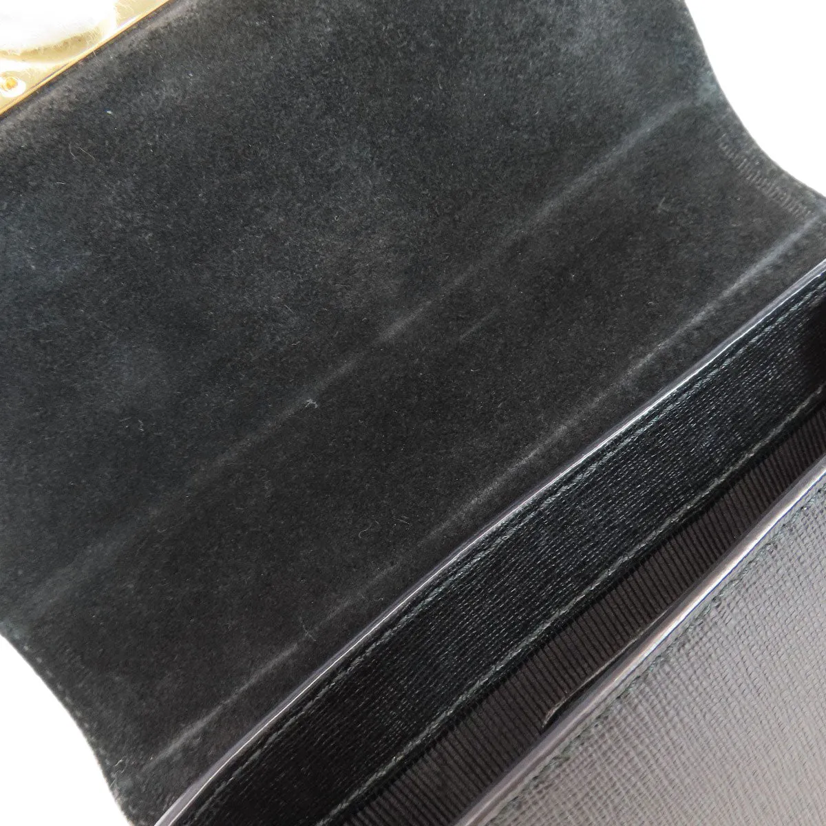 Furla Shoulder Bag leather black ChainShoulder Women Used