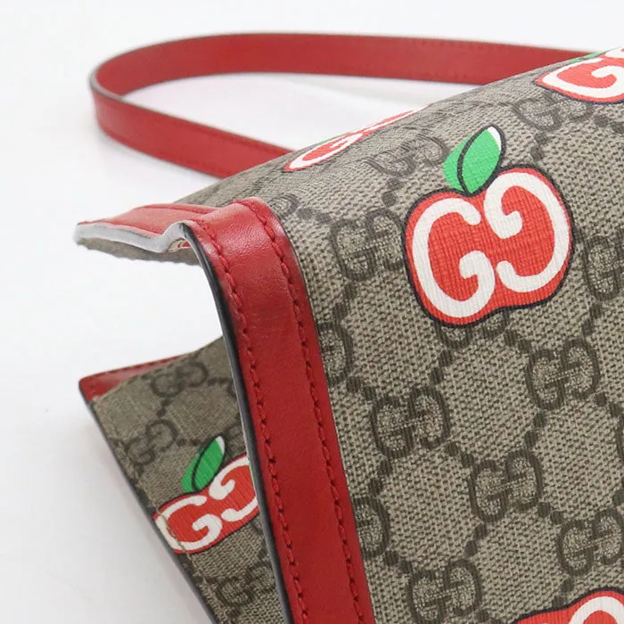 GUCCI 498156 Shoulder Bag Padlock GG Apple ChainShoulder Bag GG Supreme Canvas, leather Multicolor Women