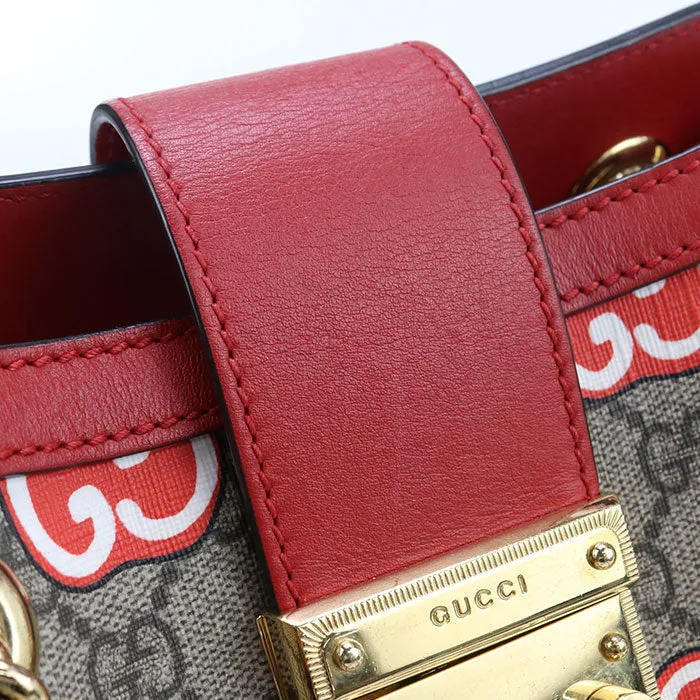 GUCCI 498156 Shoulder Bag Padlock GG Apple ChainShoulder Bag GG Supreme Canvas, leather Multicolor Women