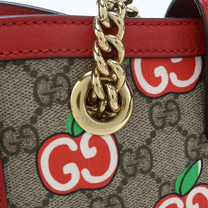 GUCCI 498156 Shoulder Bag Padlock GG Apple ChainShoulder Bag GG Supreme Canvas, leather Multicolor Women