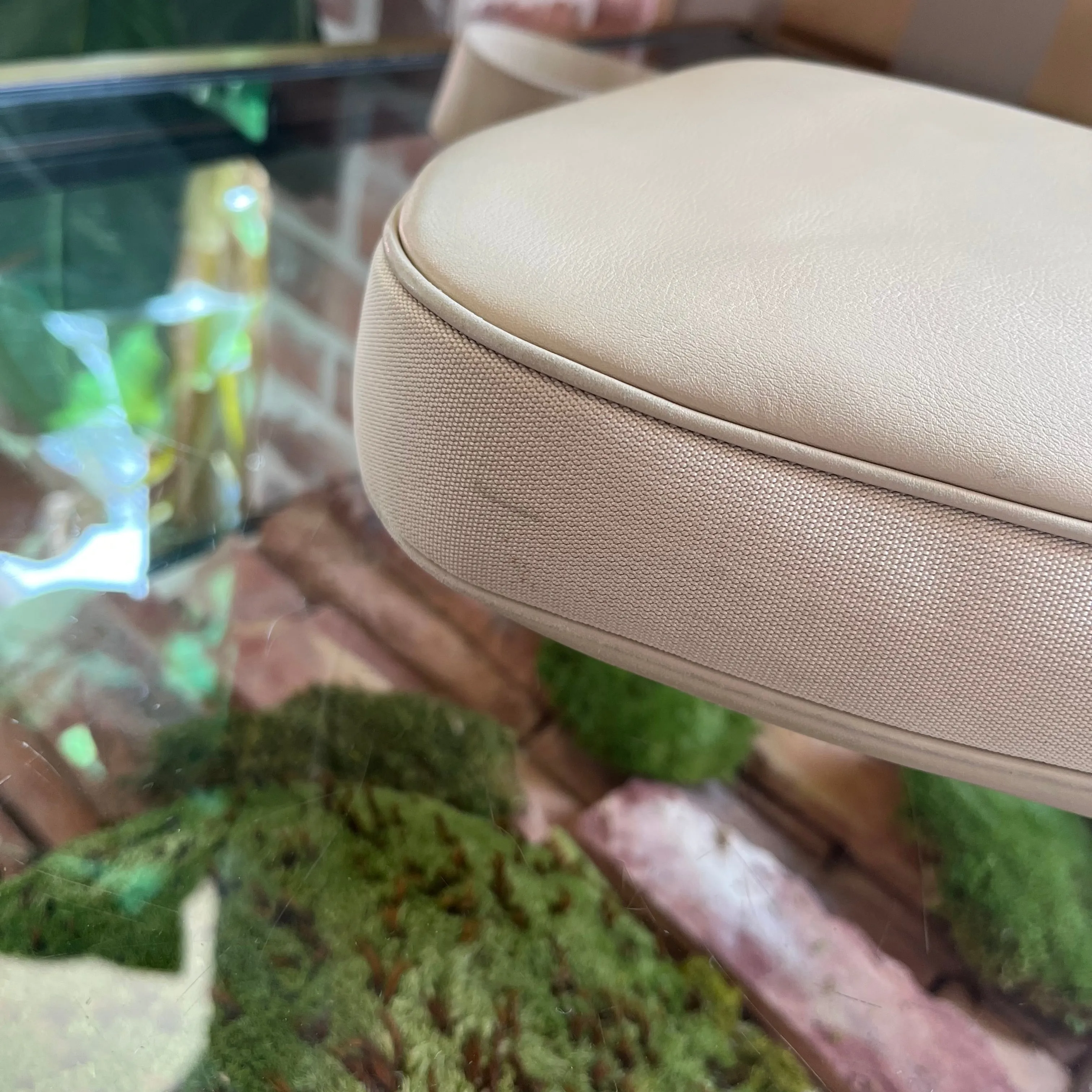 GUCCI Beige Leather Shoulder Bag