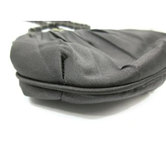 Gucci Evening W Early Enamel And Clasp Black Silkrhinestone Corde Shoulder Bag