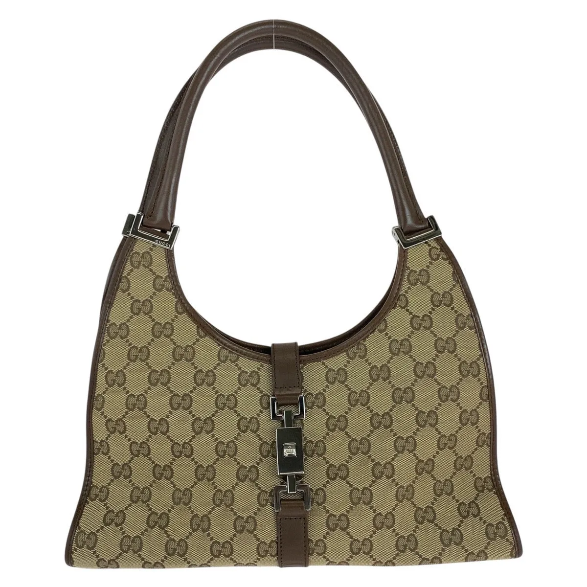 GUCCI Shoulder Bag 0021067 GG canvas, leather Beige brown Jackie Women Used