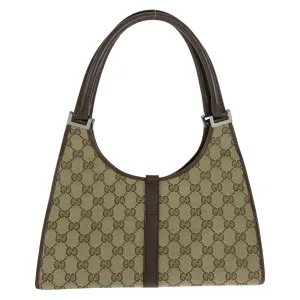 GUCCI Shoulder Bag 0021067 GG canvas, leather Beige brown Jackie Women Used