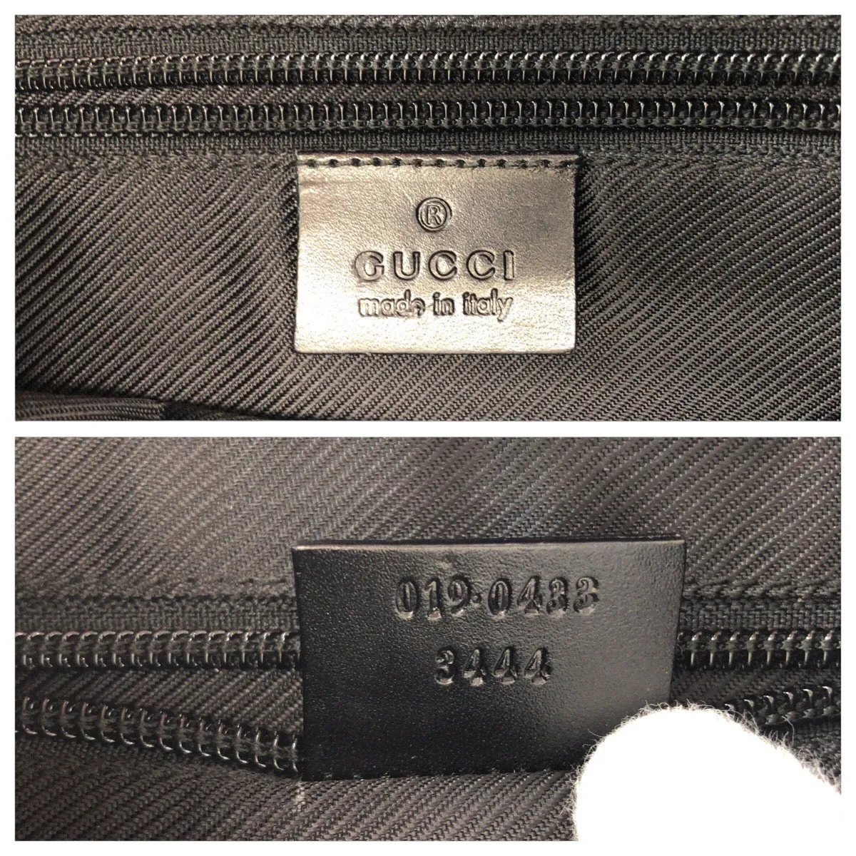GUCCI Shoulder Bag 019 0433 GG canvas Black SilverMetal Shoulder Bag pochette Women Used