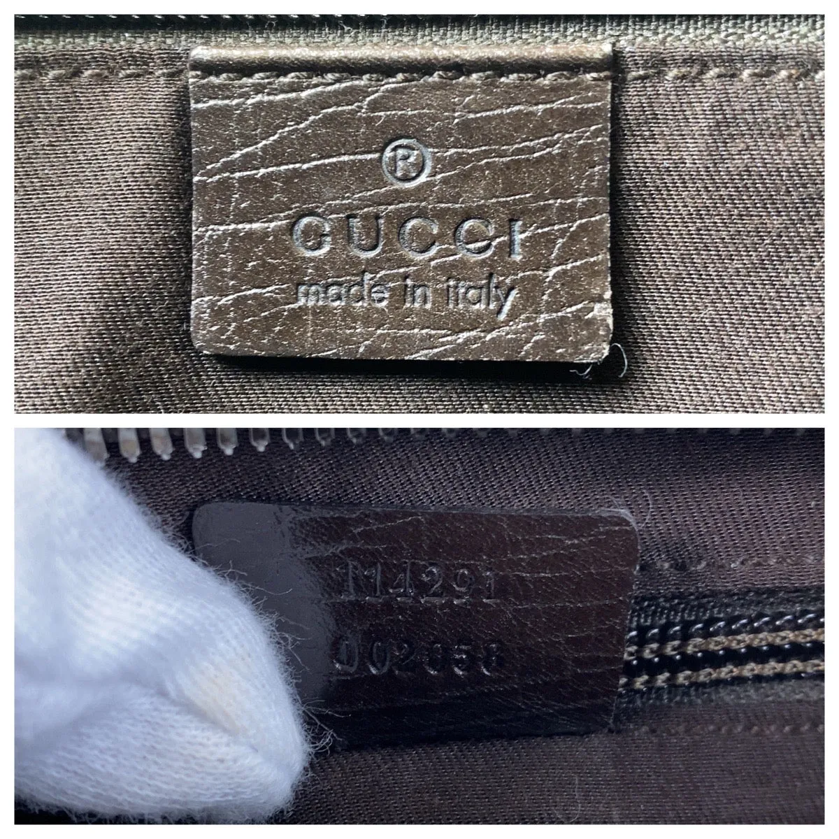 GUCCI Shoulder Bag 114291 GG Supreme canvas, leather Brown beige Crossbody Shoulder Bag Pochette Women Used
