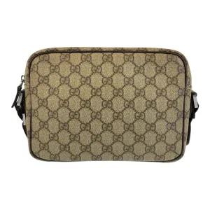 GUCCI Shoulder Bag 114291 GG Supreme canvas, leather Brown beige Crossbody Shoulder Bag Pochette Women Used
