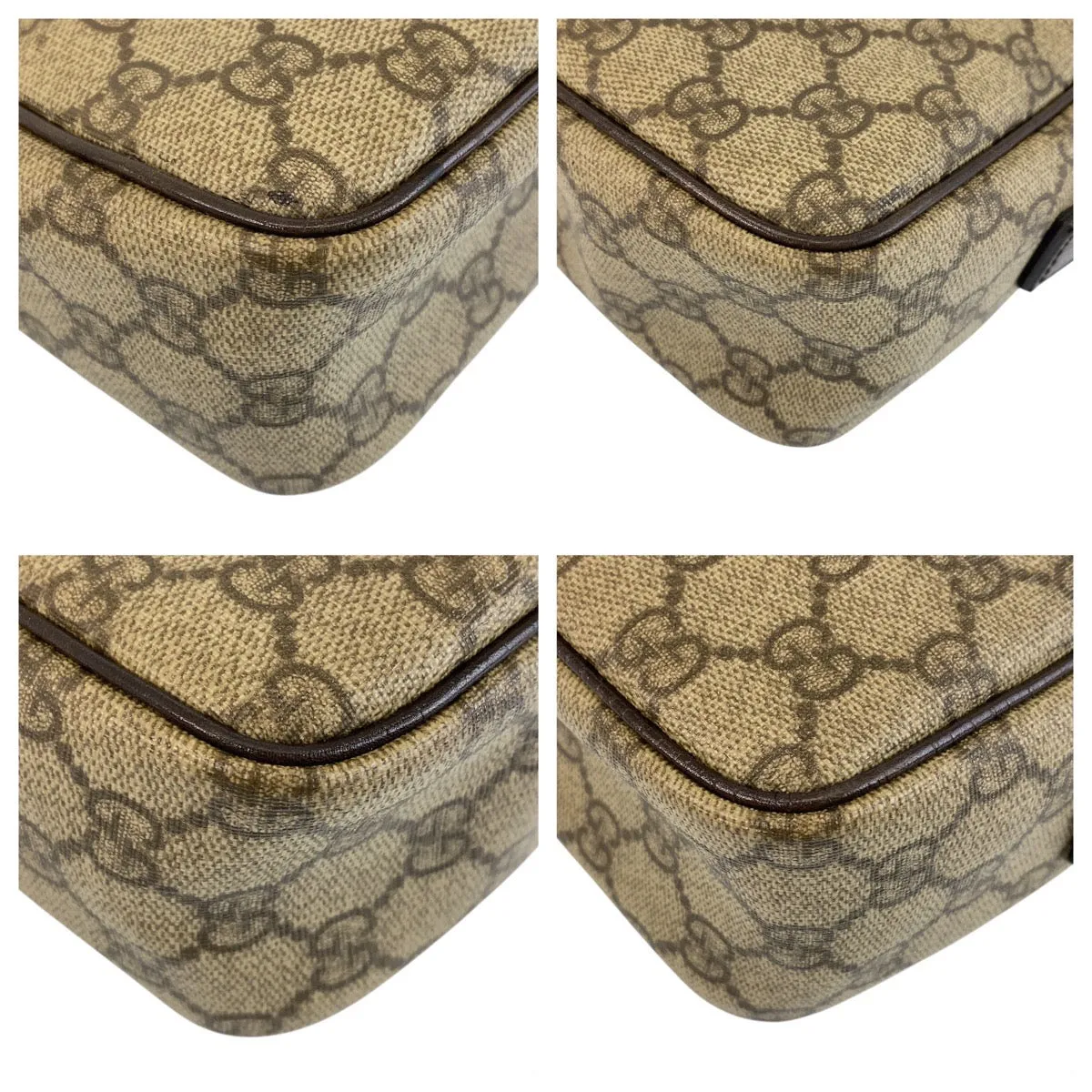 GUCCI Shoulder Bag 114291 GG Supreme canvas, leather Brown beige Crossbody Shoulder Bag Pochette Women Used