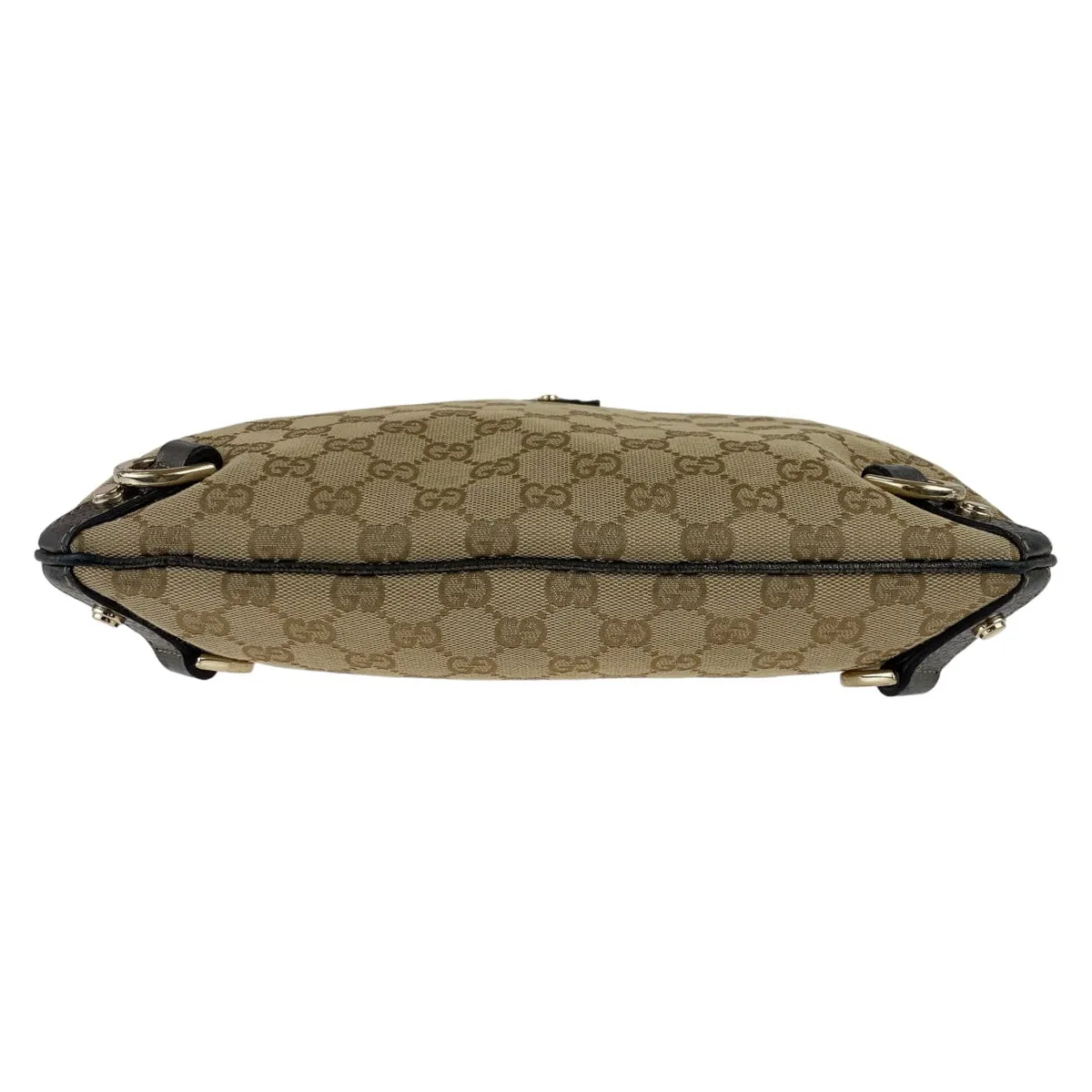 GUCCI Shoulder Bag 131326 GG canvas, leather Beige Brown Gold Metal Crossbody Shoulder Bag Pochette Abbey GG pattern Women Used