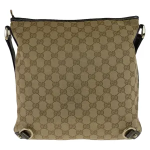 GUCCI Shoulder Bag 131326 GG canvas, leather Beige Brown Gold Metal Crossbody Shoulder Bag Pochette Abbey GG pattern Women Used