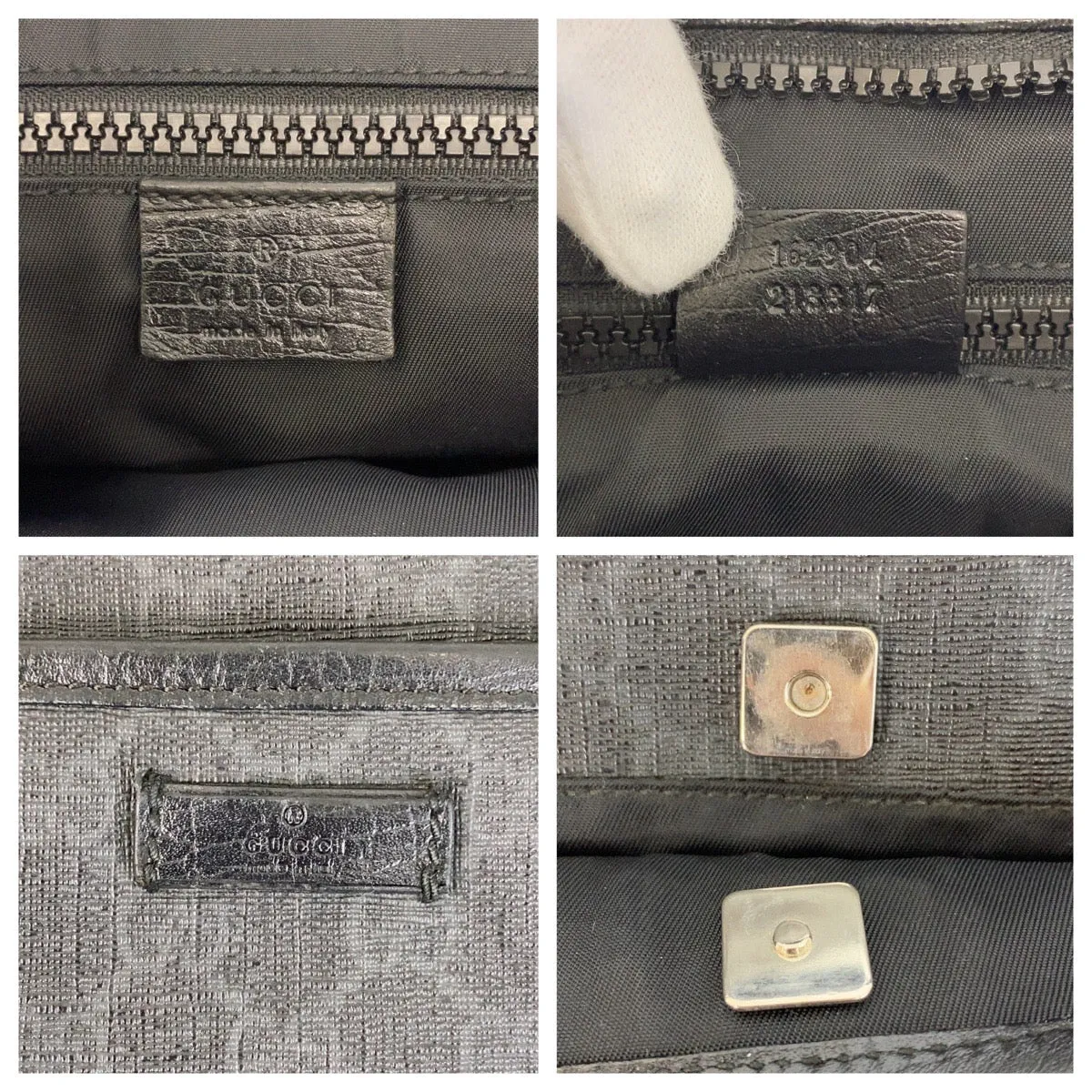 GUCCI Shoulder Bag 162904 GG Supreme Canvas Black black Crossbody Shoulder Bag Messenger Bag Women Used