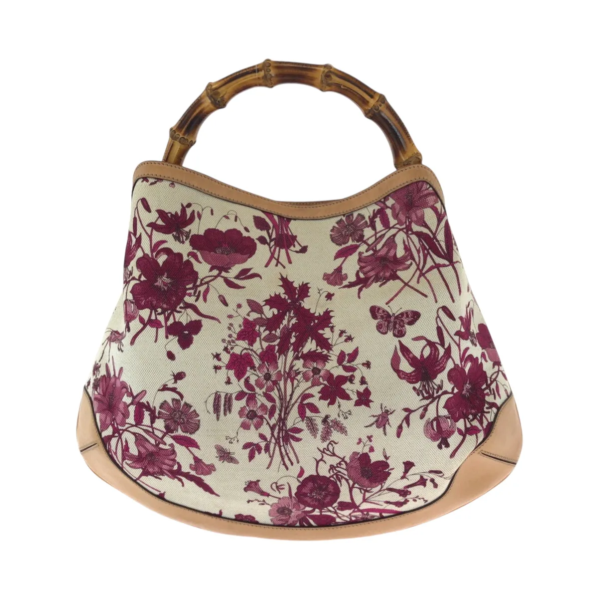 GUCCI Shoulder Bag 169961 canvas multicolor Bamboo flora