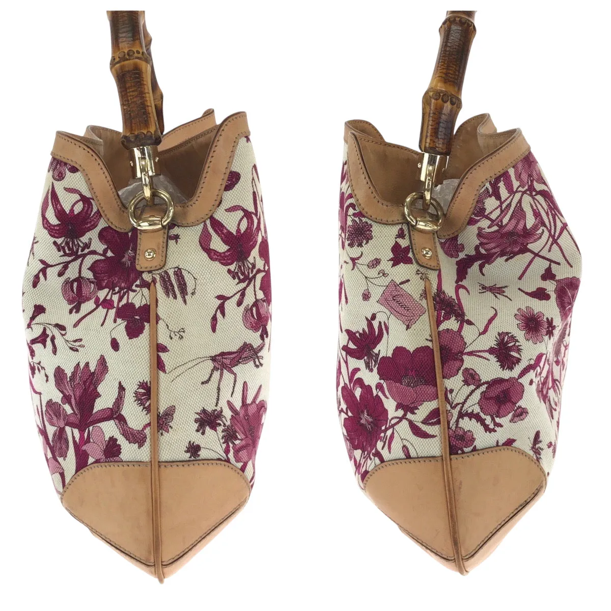 GUCCI Shoulder Bag 169961 canvas multicolor Bamboo flora