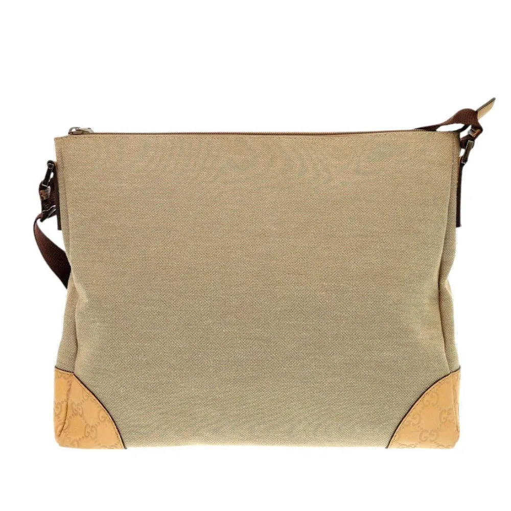 GUCCI Shoulder Bag 257301 canvas beige