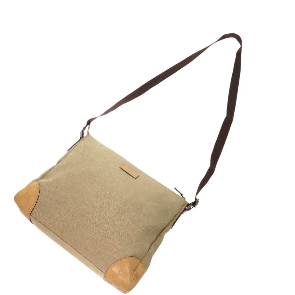GUCCI Shoulder Bag 257301 canvas beige
