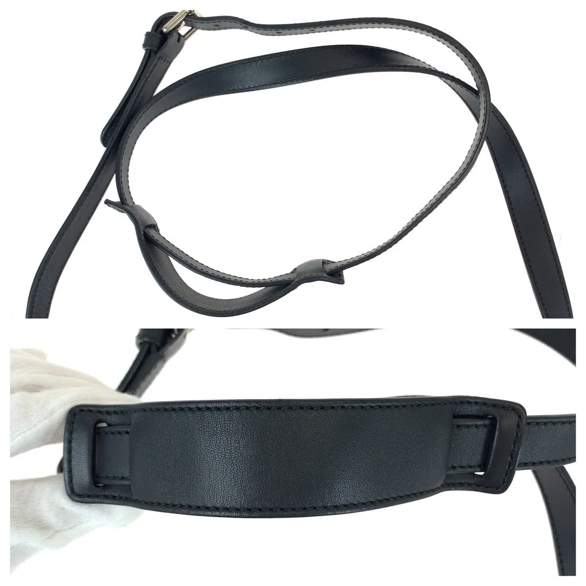 GUCCI Shoulder Bag 314529 Nylon, Leather Black Silver Metal Crossbody Shoulder Bag Messenger Bag Embossed nylon GG pattern mens Used