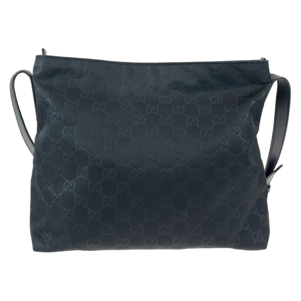 GUCCI Shoulder Bag 314529 Nylon, Leather Black Silver Metal Crossbody Shoulder Bag Messenger Bag Embossed nylon GG pattern mens Used
