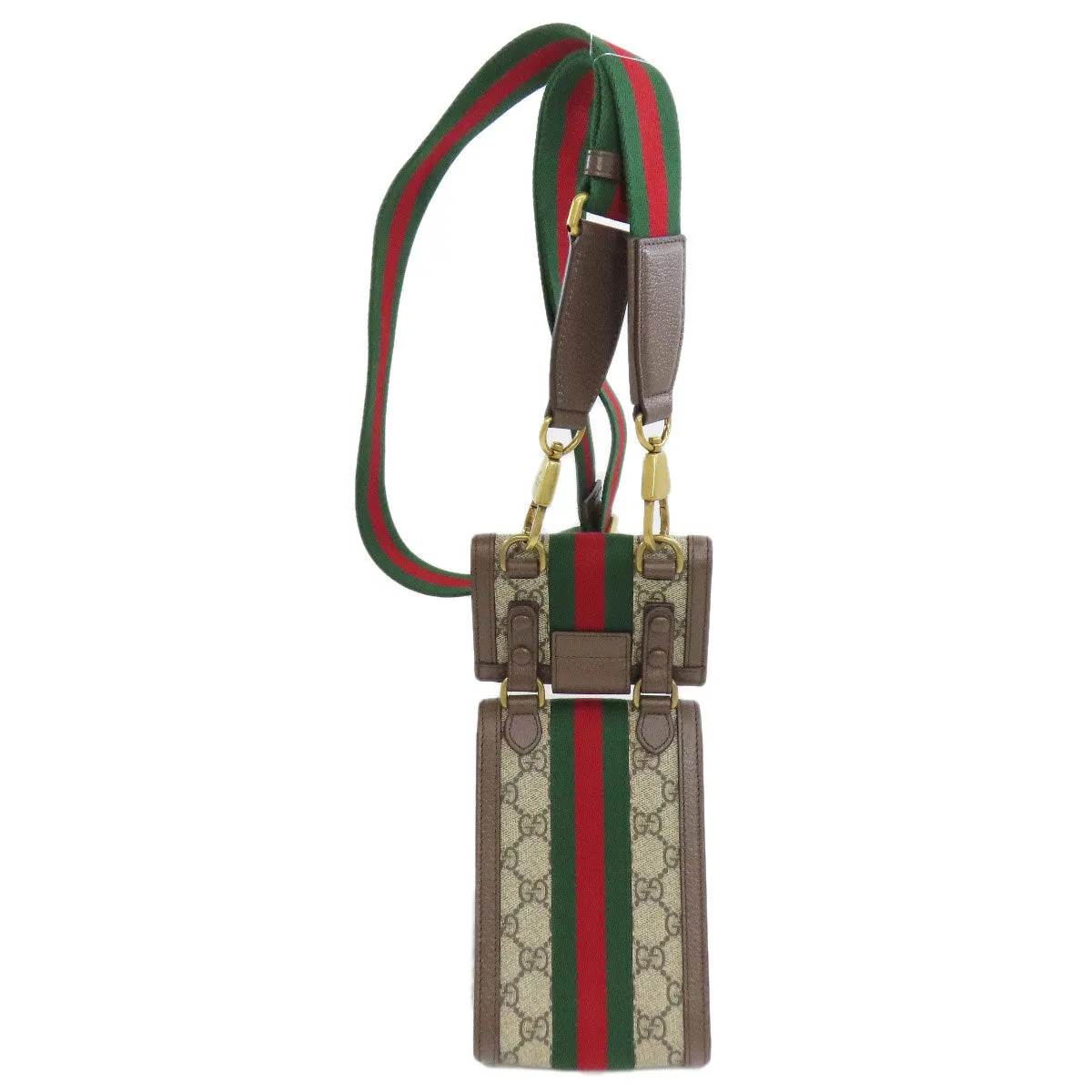 GUCCI Shoulder Bag 699173 PVC beige Ofidia Women Used