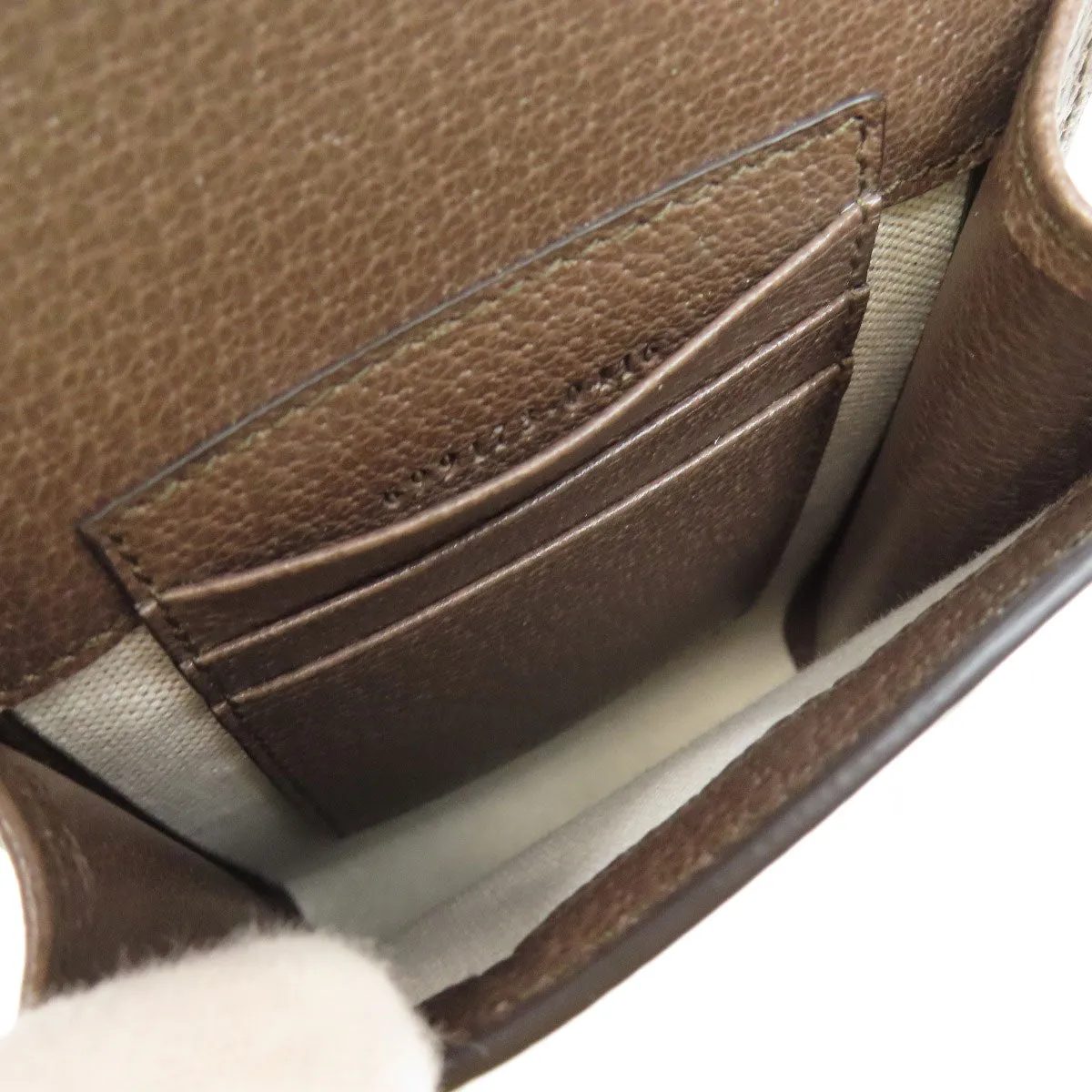 GUCCI Shoulder Bag 699173 PVC beige Ofidia Women Used