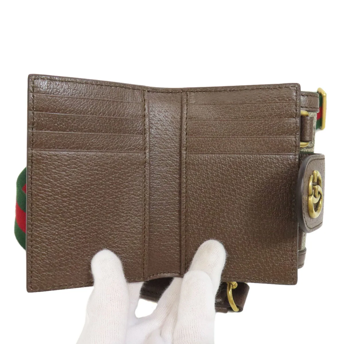 GUCCI Shoulder Bag 699173 PVC beige Ofidia Women Used