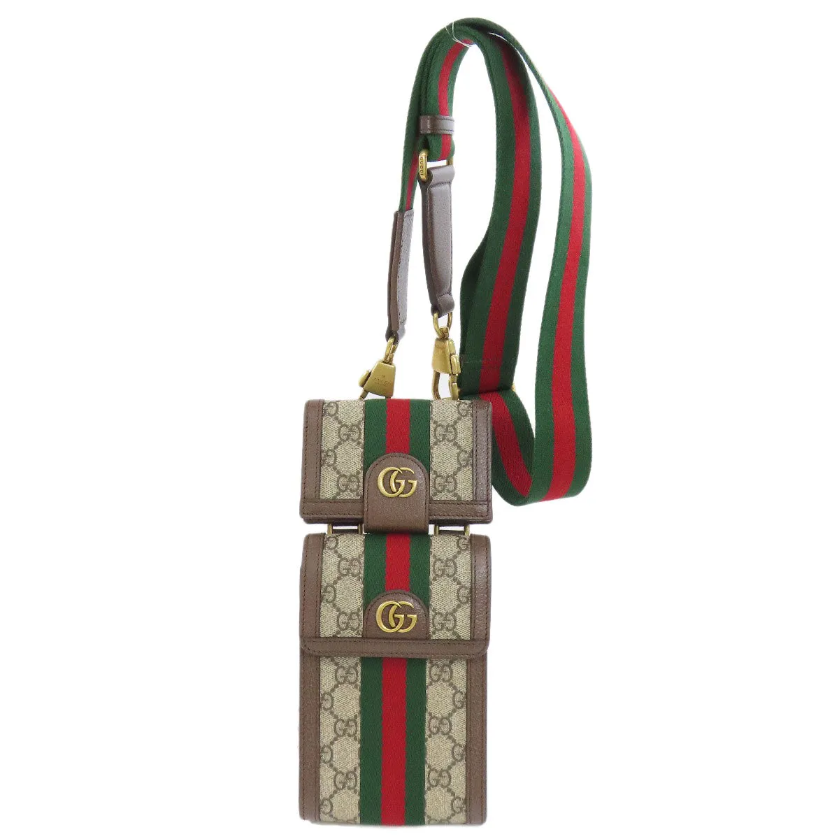 GUCCI Shoulder Bag 699173 PVC beige Ofidia Women Used