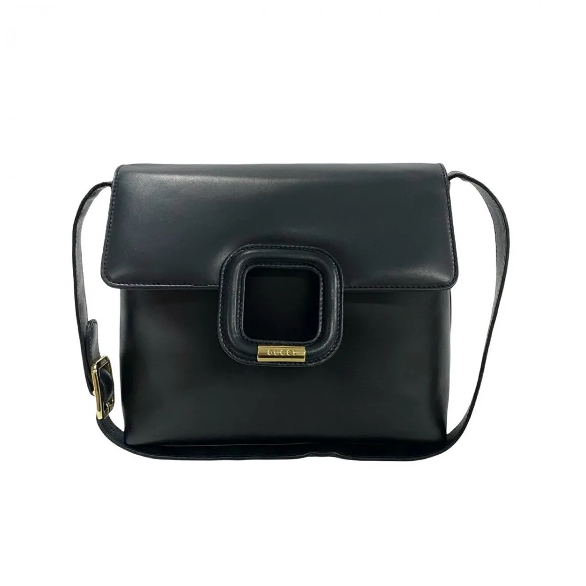 GUCCI Shoulder Bag leather Navy