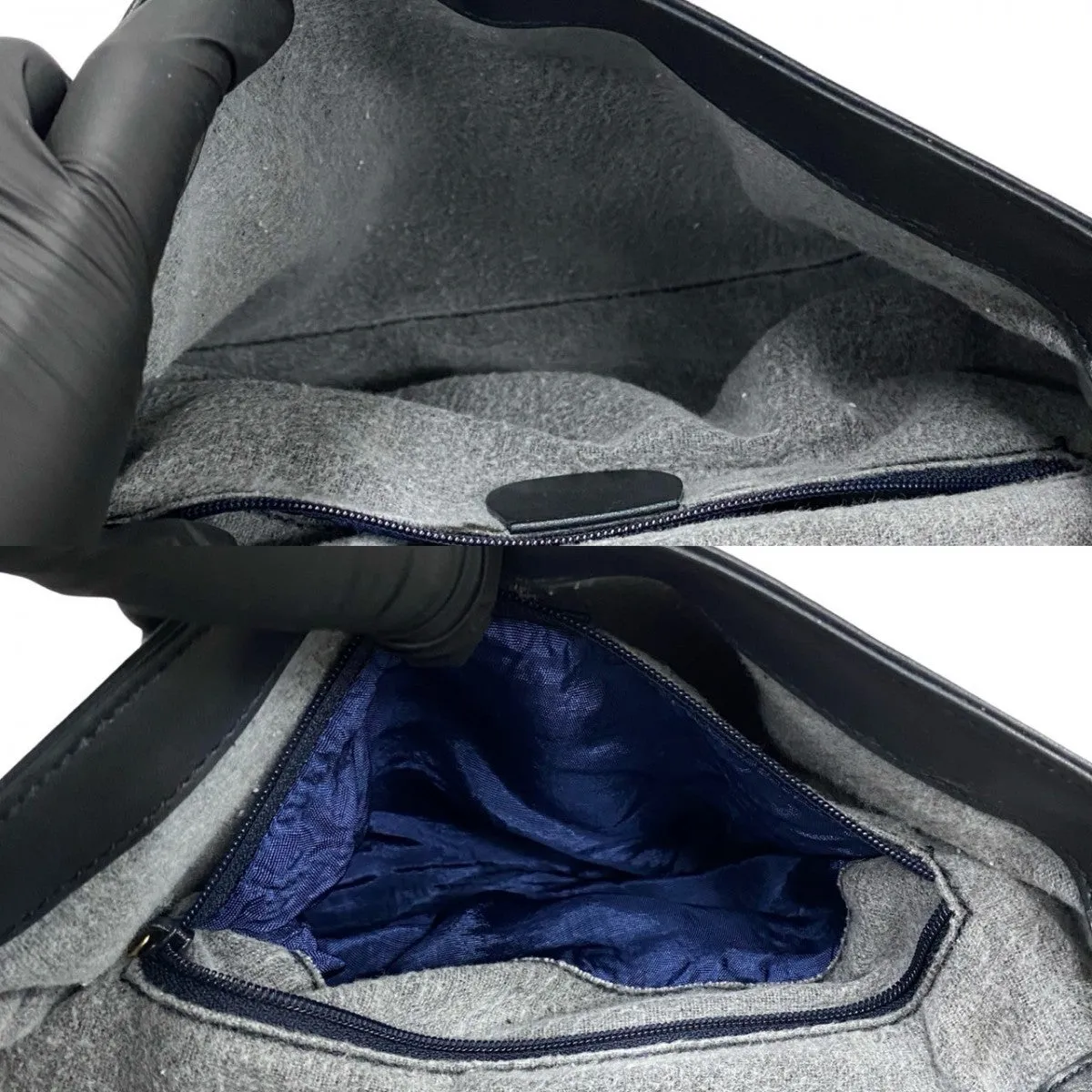 GUCCI Shoulder Bag leather Navy