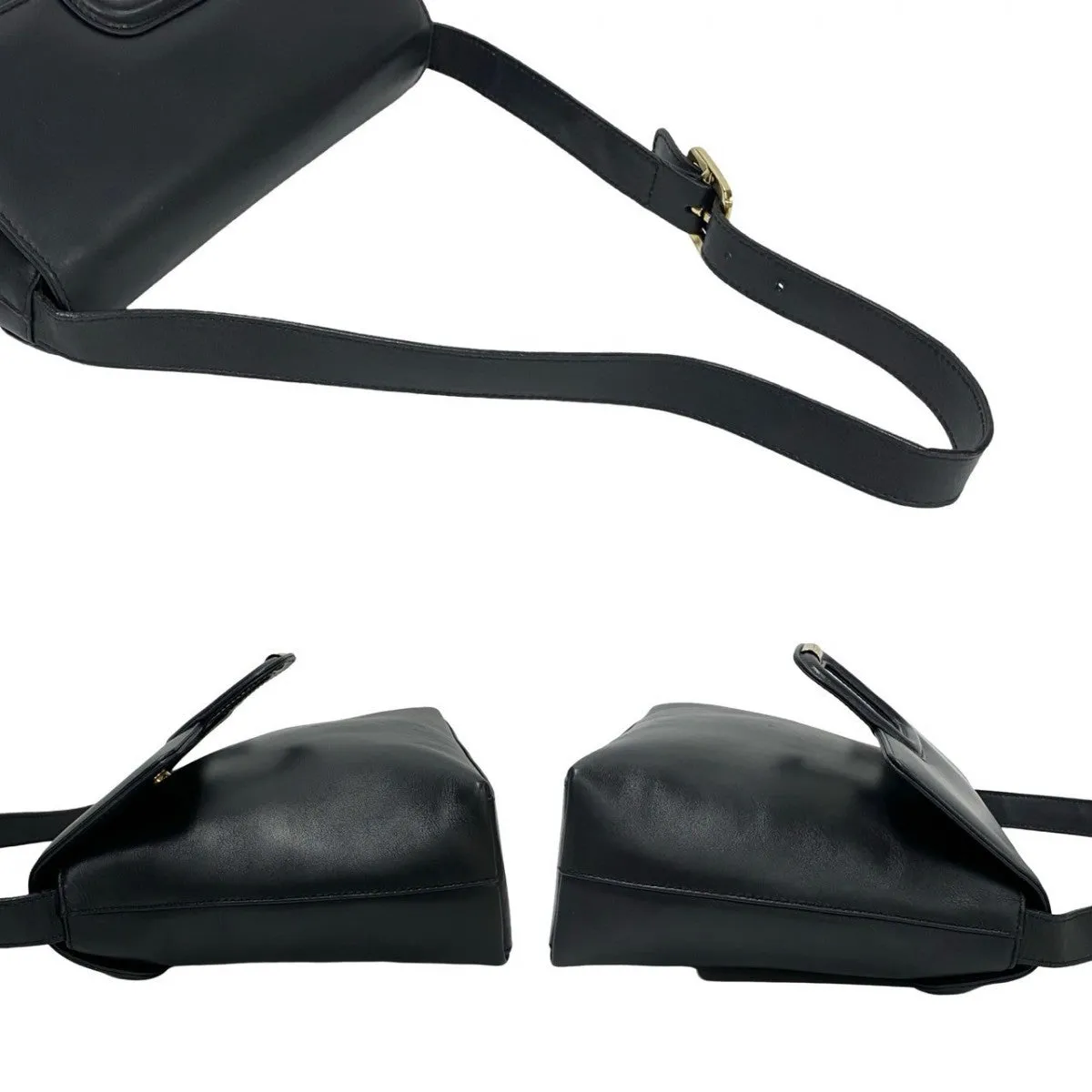 GUCCI Shoulder Bag leather Navy