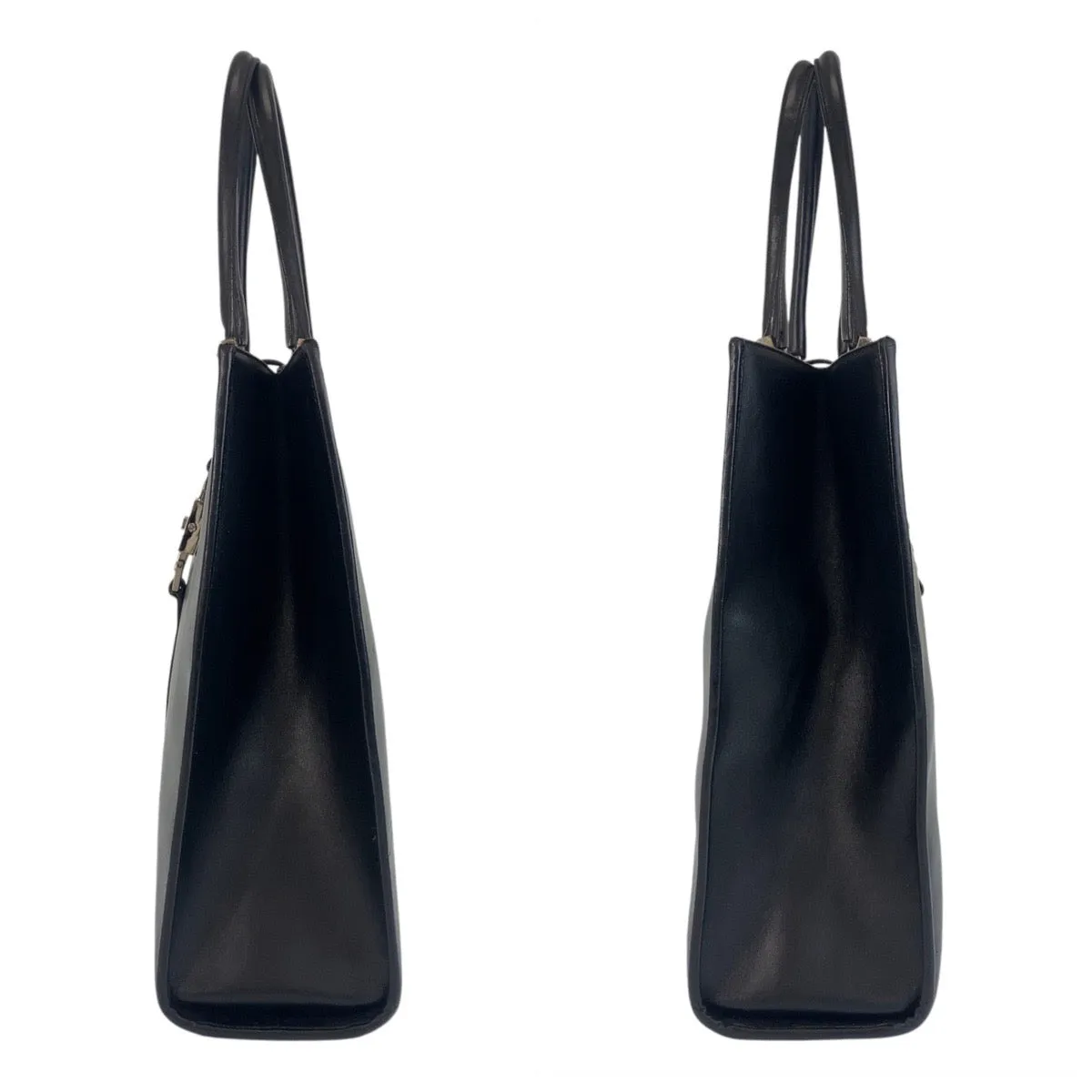 GUCCI Tote Bag 002 1064 leather Black SilverMetal Tote Bag Shoulder Bag Jackie Women Used