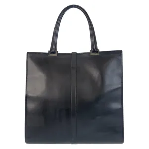 GUCCI Tote Bag 002 1064 leather Black SilverMetal Tote Bag Shoulder Bag Jackie Women Used