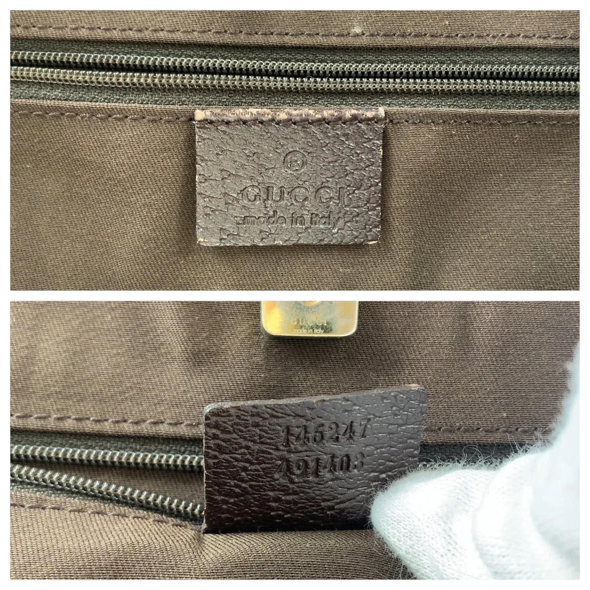 GUCCI Tote Bag 146247 GG canvas, leather Brown beige Tote Bag Shoulder Bag Abbey Women Used