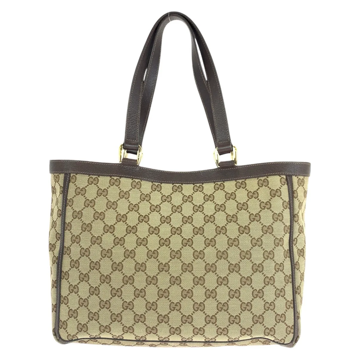 GUCCI Tote Bag 146247 GG canvas, leather Brown beige Tote Bag Shoulder Bag Abbey Women Used