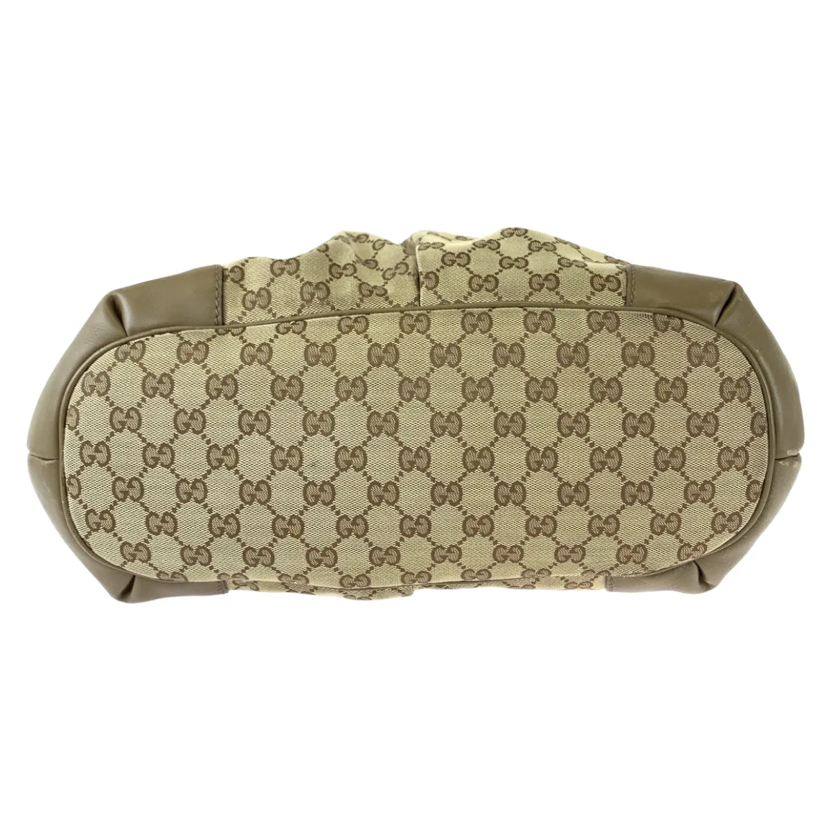 GUCCI Tote Bag 285730 GG canvas Brown Gold Metal Tote Bag Shoulder Bag Handbag Sukey Women Used