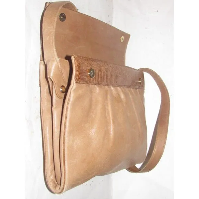 Gucci Vintage Pursesdesigner Purses Brown Python Skin And Camel Smooth Leather Shoulder Bag
