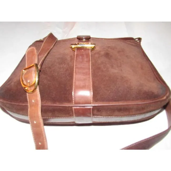Gucci Vintage Pursesdesigner Purses Shades Of Brown In Leathersuede Leathersuede Shoulder Bag