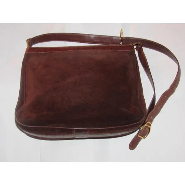Gucci Vintage Pursesdesigner Purses Shades Of Brown In Leathersuede Leathersuede Shoulder Bag