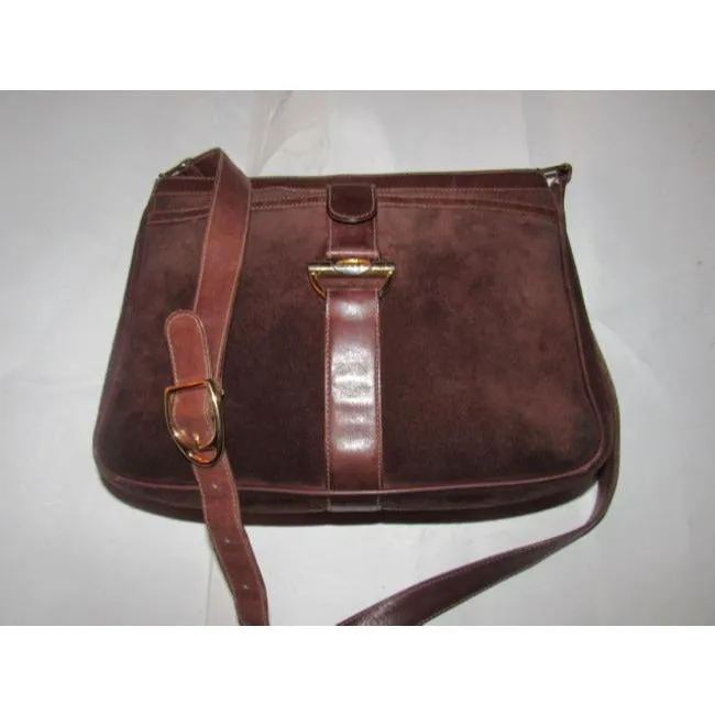 Gucci Vintage Pursesdesigner Purses Shades Of Brown In Leathersuede Leathersuede Shoulder Bag