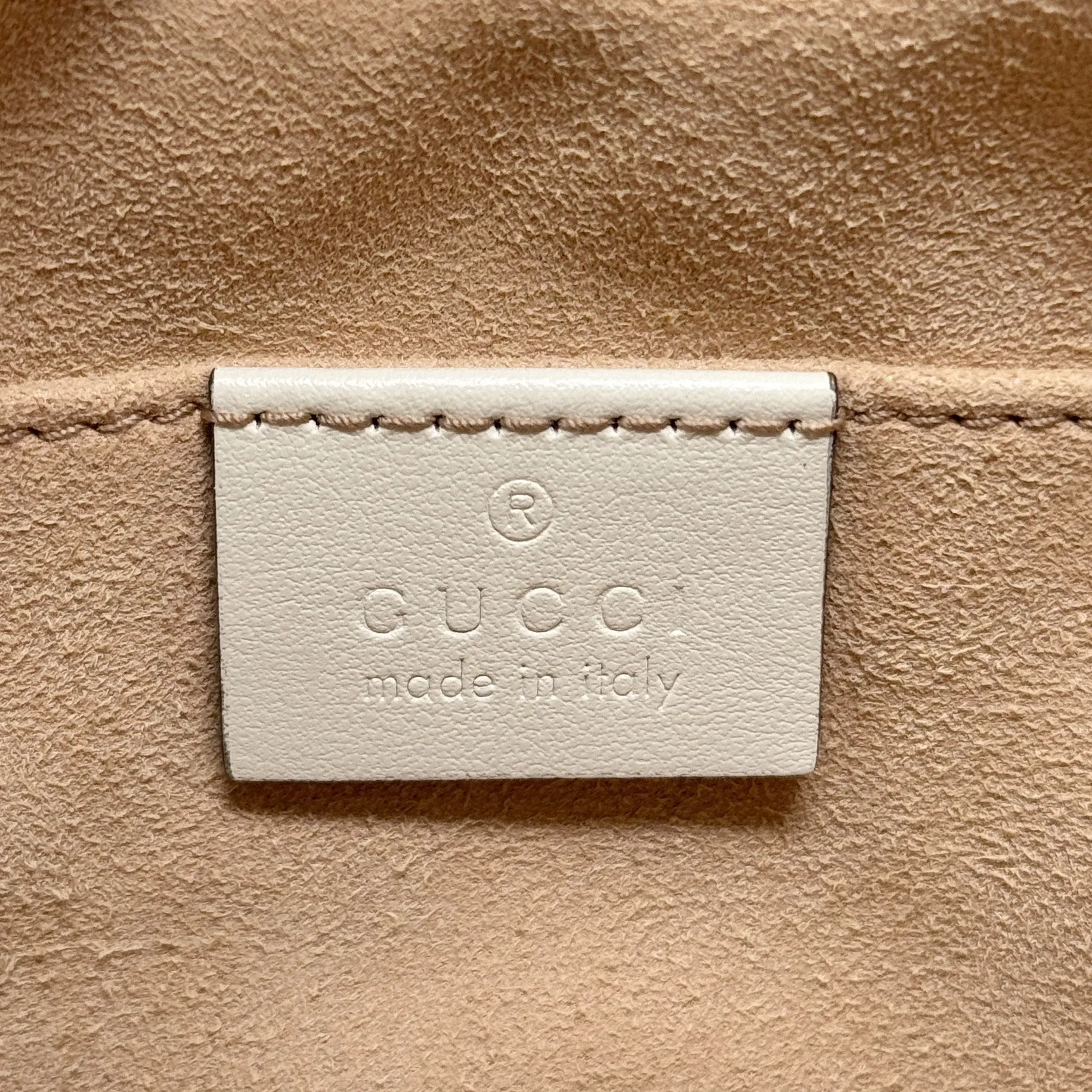 Gucci White Marmont Small Camera Bag