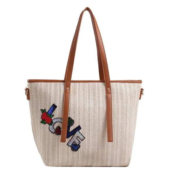 Hampton Woven Beach Tote Bag