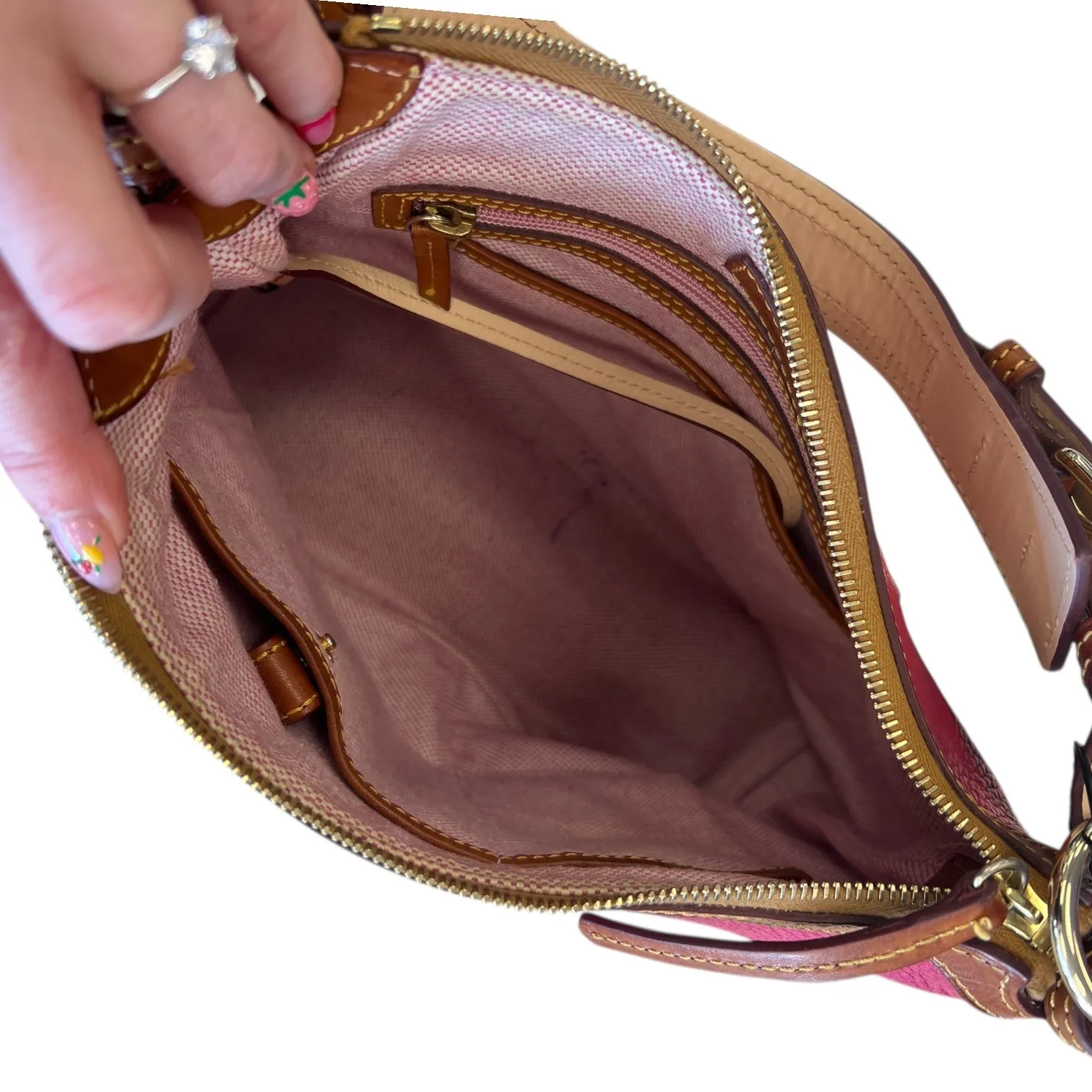 Handbag Designer By Dooney And Bourke In Red, Size:Medium
